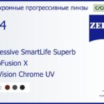 Фотохромная прогрессивная линза для очков Carl Zeiss Progressive SmartLife Superb 1.74 PhotoFusion X DuraVision Chrome UV, Sph 9.00 — -14.00, Cyl 0.00 — 6.00