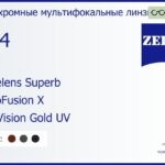 Офисная линза для очков Carl Zeiss Officelens Superb 1.74 PhotoFusion X DuraVision Gold UV, рецептурная, Sph 9.00 — -14.00, Cyl 0.00 — 6.00