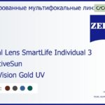 Тонированная линза для очков с поддержкой аккомодации Carl Zeiss Digital Lens SmartLife Individual 3 1.6 AdaptiveSun DuraVision Gold UV, рецептурная, Sph 6.00 — -10.00, Cyl 0.00 — 6.00