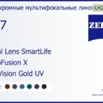 Фотохромная линза для очков с поддержкой аккомодации Carl Zeiss Digital Lens SmartLife 1.67 PhotoFusion X DuraVision Gold UV, рецептурная, Sph 8.00 — -12.00, Cyl 0.00 — 6.00