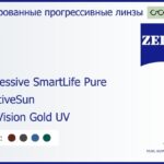 Тонированная прогрессивная линза для очков Carl Zeiss Progressive SmartLife Pure 1.5 AdaptiveSun DuraVision Gold UV, Sph 5.00 — -7.00, Cyl 0.00 — 4.00