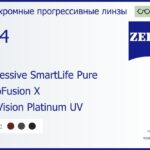 Фотохромная прогрессивная линза для очков Carl Zeiss Progressive SmartLife Pure 1.74 PhotoFusion X DuraVision Platinum UV, Sph 9.00 — -14.00, Cyl 0.00 — 6.00