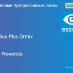 Прогрессивная линза для очков Essilor Myopilux Plus Ormix 1.6 BCT Crizal Prevencia, Sph 0.00 — -8.00, Cyl 0.00 — 4.00