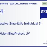 Прогрессивная линза для очков Carl Zeiss Progressive SmartLife Individual 3 1.74 DuraVision BlueProtect UV, Sph 16.00 — -20.00, Cyl 0.00 — 6.00