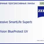 Прогрессивная линза для очков Carl Zeiss Progressive SmartLife Superb 1.5 DuraVision BlueProtect UV, Sph 6.00 — -7.00, Cyl 0.00 — 6.00