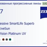 Тонированная прогрессивная линза для очков Carl Zeiss Progressive SmartLife Superb 1.67 AdaptiveSun DuraVision Platinum UV, Sph 8.00 — -12.00, Cyl 0.00 — 6.00