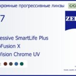 Фотохромная прогрессивная линза для очков Carl Zeiss Progressive SmartLife Plus 1.67 PhotoFusion X DuraVision Chrome UV, Sph 8.00 — -12.00, Cyl 0.00 — 6.00