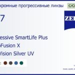 Фотохромная прогрессивная линза для очков Carl Zeiss Progressive SmartLife Plus 1.67 PhotoFusion X DuraVision Silver UV, Sph 8.00 — -12.00, Cyl 0.00 — 6.00
