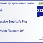 Прогрессивная линза для очков Carl Zeiss Progressive SmartLife Plus 1.74 DuraVision Platinum UV, Sph 16.00 — -20.00, Cyl 0.00 — 6.00