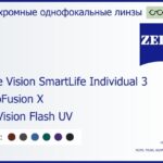 Фотохромная линза для очков Carl Zeiss Single Vision SmartLife Individual 3 1.6 PhotoFusion X DuraVision Flash UV, рецептурная, Sph 8.00 — -10.00, Cyl 0.00 — 6.00
