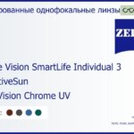 Тонированная линза для очков Carl Zeiss Single Vision SmartLife Individual 3 1.6 AdaptiveSun DuraVision Chrome UV, рецептурная, Sph 8.00 — -10.00, Cyl 0.00 — 6.00