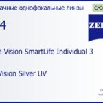 Линза для очков Carl Zeiss Single Vision SmartLife Individual 3 1.74 DuraVision Silver UV, рецептурная, Sph 16.00 — -20.00, Cyl 0.00 — 6.00
