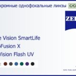 Фотохромная линза для очков Carl Zeiss Single Vision SmartLife 1.5 PhotoFusion X DuraVision Flash UV, рецептурная, Sph 6.00 — -6.00, Cyl 0.00 — 4.00