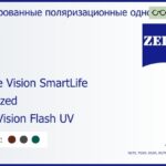 Тонированная поляризационная линза для очков Carl Zeiss Single Vision SmartLife 1.5 Polarized DuraVision Flash UV, рецептурная, Sph 8.00 — -8.00, Cyl 0.00 — 4.00