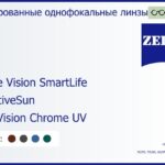 Тонированная линза для очков Carl Zeiss Single Vision SmartLife 1.6 AdaptiveSun DuraVision Chrome UV, рецептурная, Sph 8.00 — -10.00, Cyl 0.00 — 6.00
