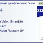 Линза для очков Carl Zeiss Single Vision SmartLife 1.74 BlueGuard DuraVision Platinum UV, рецептурная, Sph 16.00 — -20.00, Cyl 0.00 — 6.00