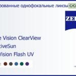 Тонированная линза для очков Carl Zeiss Single Vision ClearView 1.6 AdaptiveSun DuraVision Flash UV, рецептурная, Sph 10.00 — -11.00, Cyl 0.00 — 6.00