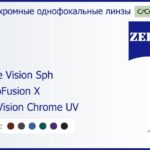 Фотохромная линза для очков Carl Zeiss Single Vision Sph 1.6 PhotoFusion X DuraVision Chrome UV, рецептурная, Sph 8.00 — -10.00, Cyl 0.00 — 6.00