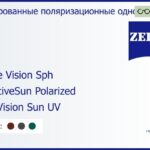 Тонированная поляризационная линза для очков Carl Zeiss Single Vision Sph 1.6 AdaptiveSun Polarized DuraVision Sun UV, рецептурная, Sph 10.00 — -11.00, Cyl 0.00 — 6.00