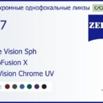 Фотохромная линза для очков Carl Zeiss Single Vision Sph 1.67 PhotoFusion X DuraVision Chrome UV, рецептурная, Sph 8.00 — -12.00, Cyl 0.00 — 6.00