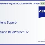 Офисная линза для очков Carl Zeiss Officelens Superb 1.5 DuraVision BlueProtect UV, рецептурная, Sph 5.00 — -7.00, Cyl 0.00 — 4.00