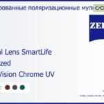 Тонированная поляризационная линза для очков с поддержкой аккомодации Carl Zeiss Digital Lens SmartLife 1.6 Polarized DuraVision Chrome UV, рецептурная, Sph 6.00 — -11.00, Cyl 0.00 — 6.00