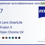 Фотохромная линза для очков с поддержкой аккомодации Carl Zeiss Digital Lens SmartLife 1.67 PhotoFusion X DuraVision Chrome UV, рецептурная, Sph 8.00 — -12.00, Cyl 0.00 — 6.00