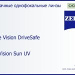 Линза для очков Carl Zeiss Single Vision DriveSafe 1.5 DuraVision Sun UV, рецептурная, Sph 6.00 — -6.00, Cyl 0.00 — 4.00