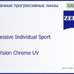 Прогрессивная линза для очков Carl Zeiss Progressive Individual Sport 1.5 DuraVision Chrome UV, Sph 5.00 — -5.00, Cyl 0.00 — 4.00