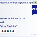 Тонированная поляризационная прогрессивная линза для очков Carl Zeiss Progressive Individual Sport 1.6 Polarized DuraVision Flash UV, Sph 6.00 — -6.00, Cyl 0.00 — 6.00