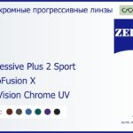 Фотохромная прогрессивная линза для очков Carl Zeiss Progressive Plus 2 Sport 1.6 PhotoFusion X DuraVision Chrome UV, Sph 6.00 — -6.00, Cyl 0.00 — 6.00