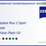 Тонированная поляризационная прогрессивная линза для очков Carl Zeiss Progressive Plus 2 Sport 1.6 Polarized DuraVision Flash UV, Sph 6.00 — -6.00, Cyl 0.00 — 6.00