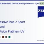 Тонированная поляризационная прогрессивная линза для очков Carl Zeiss Progressive Plus 2 Sport 1.6 Polarized DuraVision Platinum UV, Sph 6.00 — -6.00, Cyl 0.00 — 6.00