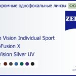Фотохромная линза для очков Carl Zeiss Single Vision Individual Sport 1.6 PhotoFusion X DuraVision Silver UV, рецептурная, Sph 6.00 — -6.00, Cyl 0.00 — 6.00