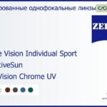 Тонированная линза для очков Carl Zeiss Single Vision Individual Sport 1.6 AdaptiveSun DuraVision Chrome UV, рецептурная, Sph 6.00 — -6.00, Cyl 0.00 — 6.00