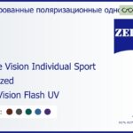 Тонированная поляризационная линза для очков Carl Zeiss Single Vision Individual Sport 1.6 Polarized DuraVision Flash UV, рецептурная, Sph 6.00 — -6.00, Cyl 0.00 — 6.00