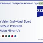 Тонированная поляризационная линза для очков Carl Zeiss Single Vision Individual Sport 1.6 AdaptiveSun Polarized DuraVision Mirror UV, рецептурная, Sph 6.00 — -6.00, Cyl 0.00 — 6.00