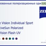 Тонированная поляризационная линза для очков Carl Zeiss Single Vision Individual Sport 1.6 AdaptiveSun Polarized DuraVision Flash UV, рецептурная, Sph 6.00 — -6.00, Cyl 0.00 — 6.00