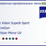 Тонированная линза для очков Carl Zeiss Single Vision Superb Sport 1.5 AdaptiveSun DuraVision Mirror UV, рецептурная, Sph 5.00 — -5.00, Cyl 0.00 — 4.00