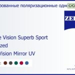 Тонированная поляризационная линза для очков Carl Zeiss Single Vision Superb Sport 1.5 Polarized DuraVision Mirror UV, рецептурная, Sph 5.00 — -5.00, Cyl 0.00 — 4.00
