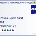 Тонированная поляризационная линза для очков Carl Zeiss Single Vision Superb Sport 1.5 Polarized DuraVision Flash UV, рецептурная, Sph 5.00 — -5.00, Cyl 0.00 — 4.00