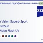 Тонированная линза для очков Carl Zeiss Single Vision Superb Sport 1.6 AdaptiveSun DuraVision Flash UV, рецептурная, Sph 6.00 — -6.00, Cyl 0.00 — 6.00