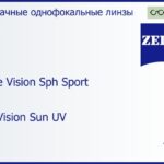 Линза для очков Carl Zeiss Single Vision Sph Sport 1.5 DuraVision Sun UV, рецептурная, Sph 5.00 — -5.00, Cyl 0.00 — 4.00