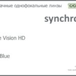 Линза для очков Synchrony by Carl Zeiss Single Vision HD 1.6 HMC Blue, рецептурная, Sph 8.00 — -11.00, Cyl 0.00 — 6.00