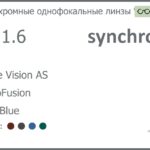 Фотохромная линза для очков Synchrony by Carl Zeiss Single Vision AS 1.6 AS PhotoFusion HMC Blue, рецептурная, Sph 8.00 — -11.50, Cyl 0.00 — 6.00