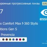 Фотохромная прогрессивная линза для очков Essilor Varilux Comfort Max f-360 Stylis 1.67 Transitions Gen S Crizal Prevencia, Sph 9.00 — -14.00, Cyl 0.00 — 6.00