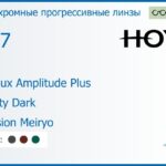 Фотохромная прогрессивная линза для очков Hoya Hoyalux Amplitude Plus 1.67 Sensity Dark Hi-Vision Meiryo, Sph 8.00 — -13.00, Cyl 0.00 — 6.00