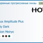 Фотохромная прогрессивная линза для очков Hoya Hoyalux Amplitude Plus 1.6 Sensity Dark Hi-Vision Meiryo, Sph 6.00 — -13.00, Cyl 0.00 — 6.00
