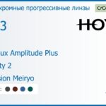 Фотохромная прогрессивная линза для очков Hoya Hoyalux Amplitude Plus 1.53 Sensity 2 Hi-Vision Meiryo, Sph 6.00 — -8.00, Cyl 0.00 — 6.00