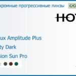 Фотохромная прогрессивная линза для очков Hoya Hoyalux Amplitude Plus 1.5 Sensity Dark Hi-Vision Sun Pro, Sph 6.00 — -8.00, Cyl 0.00 — 6.00